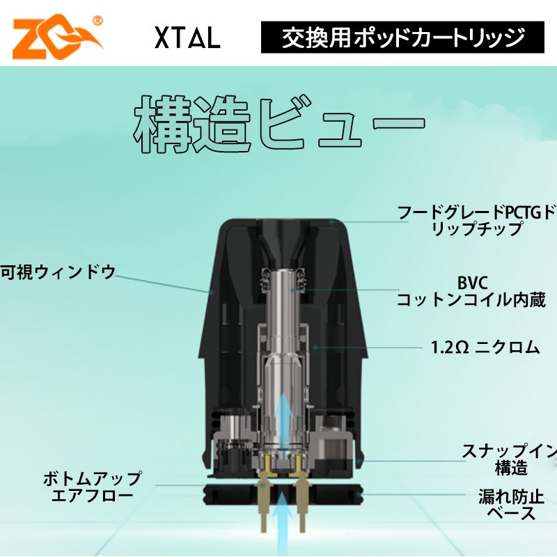 人気 zq xtal ポッドカートリッジ