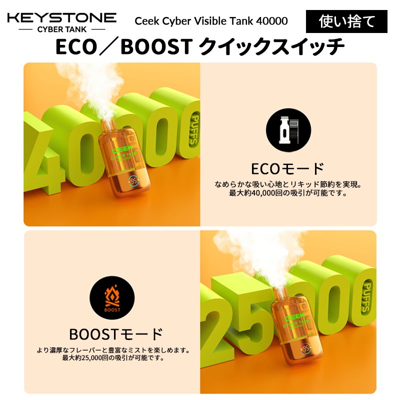 ceek cyber visible tank 40000 使い方