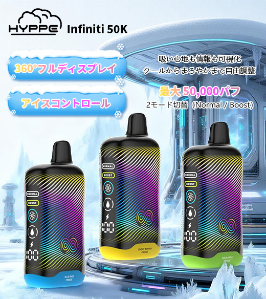 Hyppe Infiniti 50K 使い捨てべイプ 5%