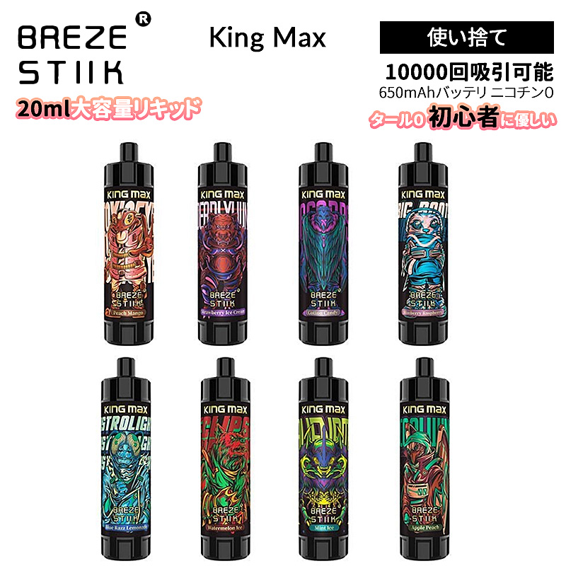 Breze Stiik King Max 使い捨て 電子タバコ 10000 0% 【Vapesourcing】