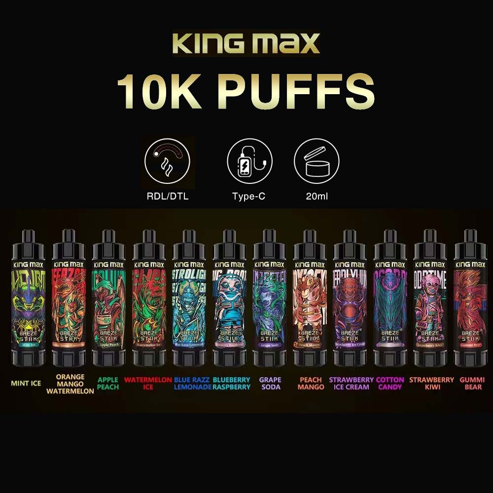 breze stiik king max 使い捨て電子タバコ 簡単