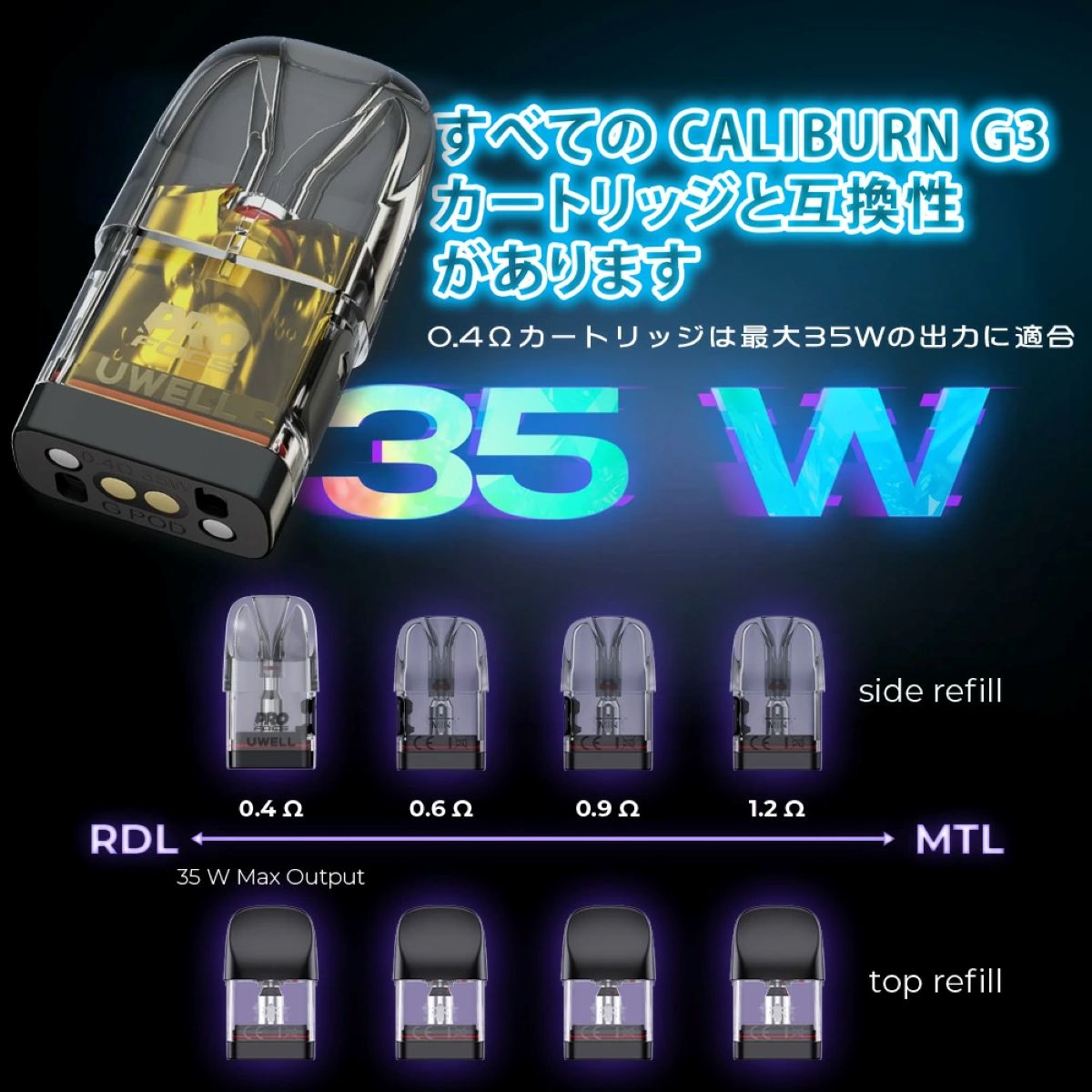 初心者向け uwell caliburn g3 pro スターターキット 