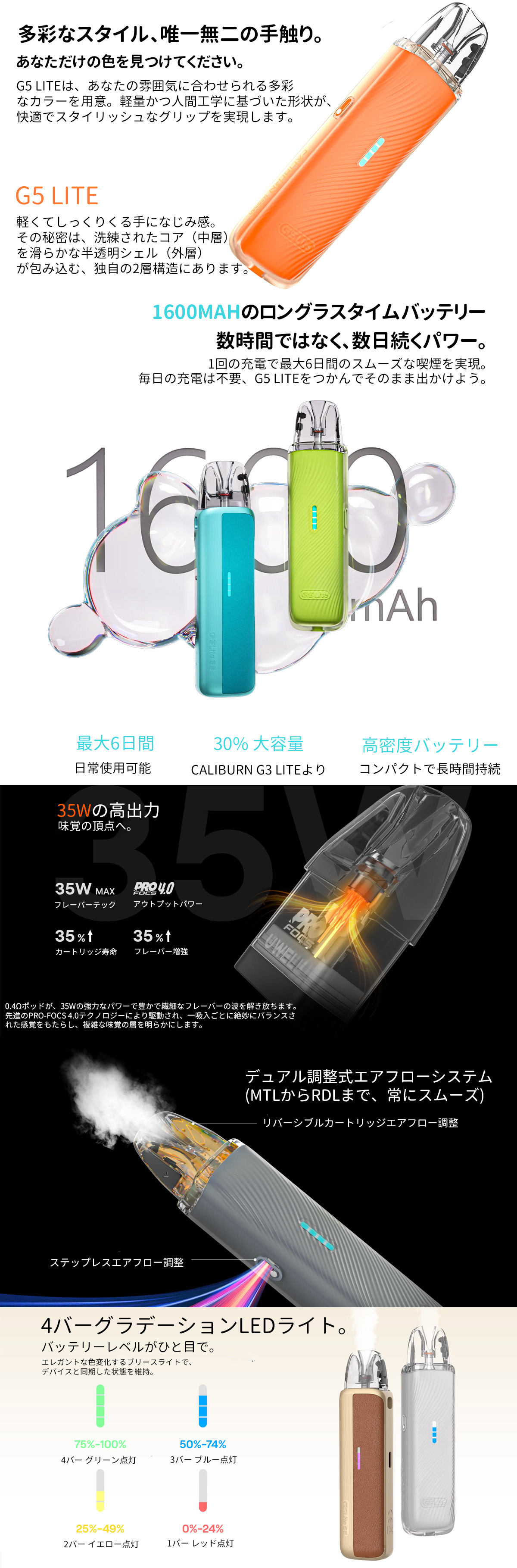 uwell caliburn g5 lite kit 正規品
