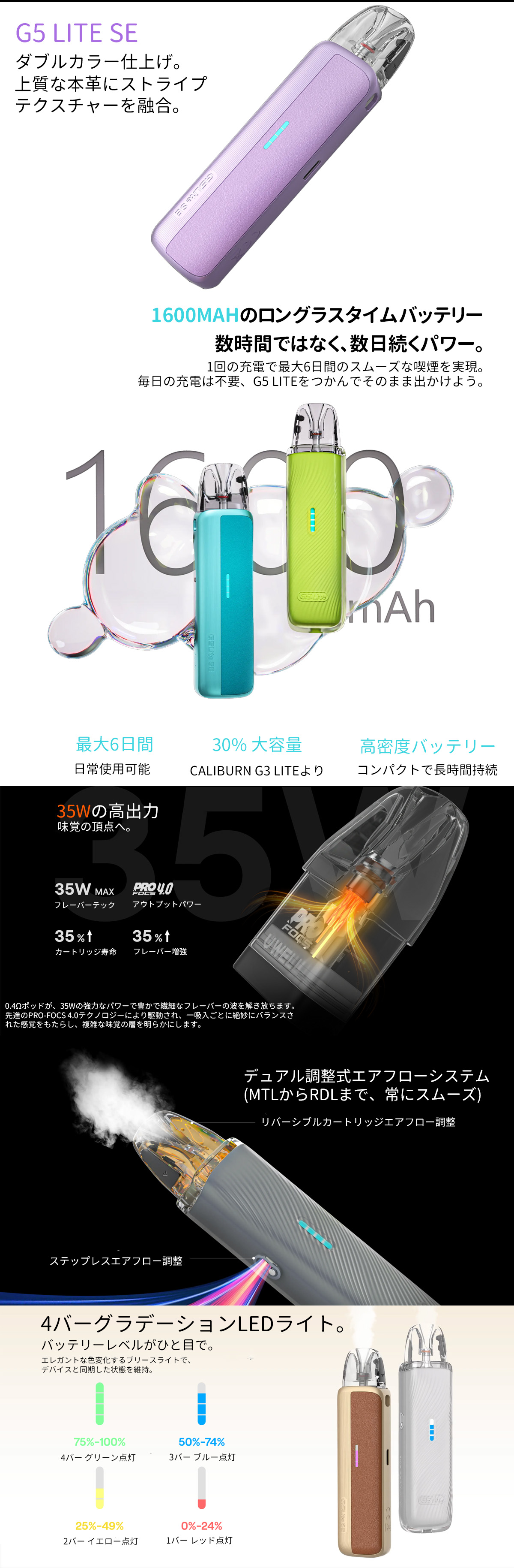 uwell caliburn g5 lite se システムキット 正規品