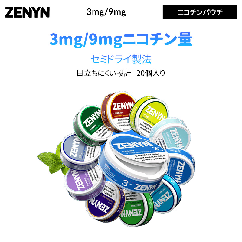 Zenyn ニコチンパウチ 3mg/9mg (20個入り) 【Vapesourcing】