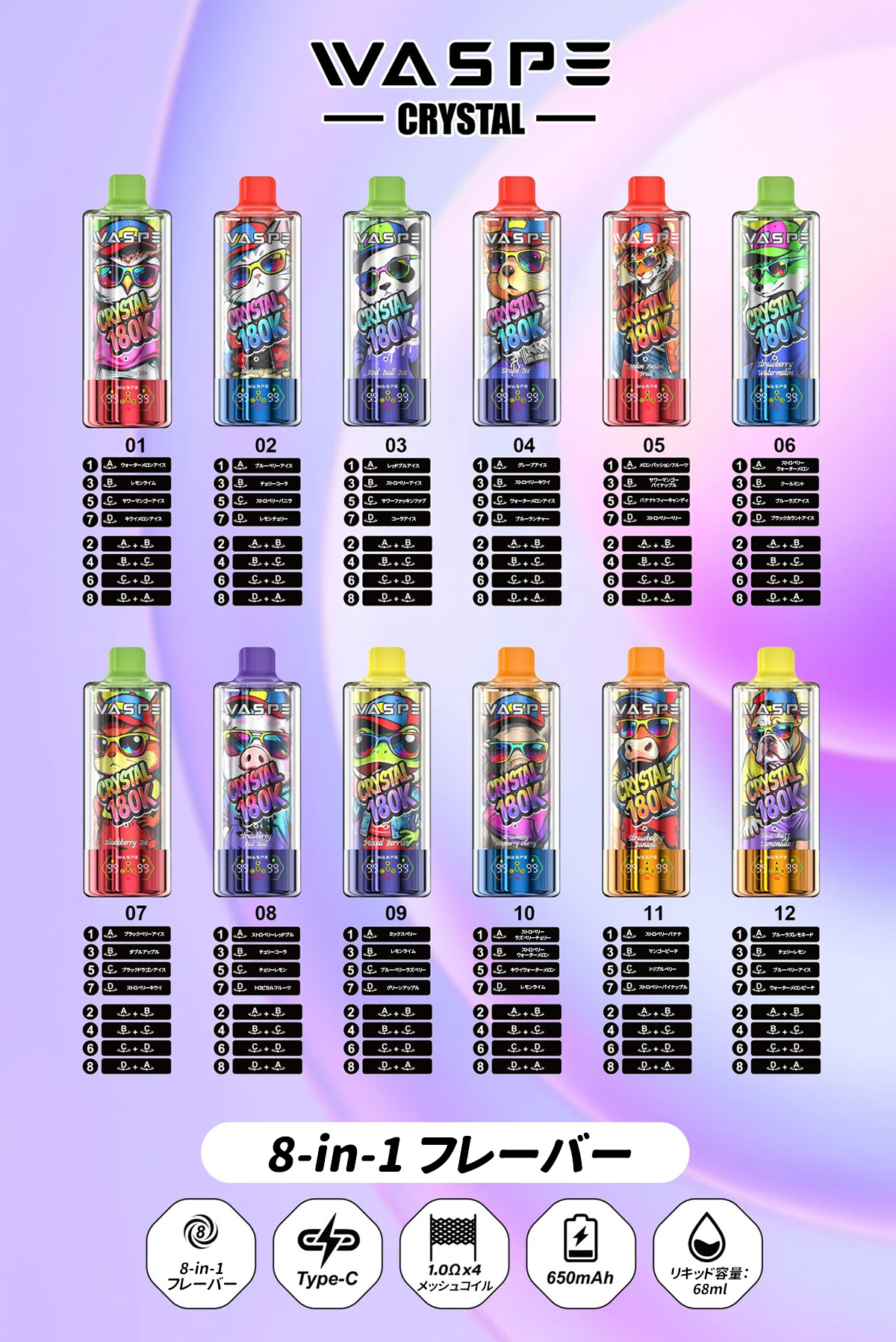 初心者向け waspe crystal 8-in-1